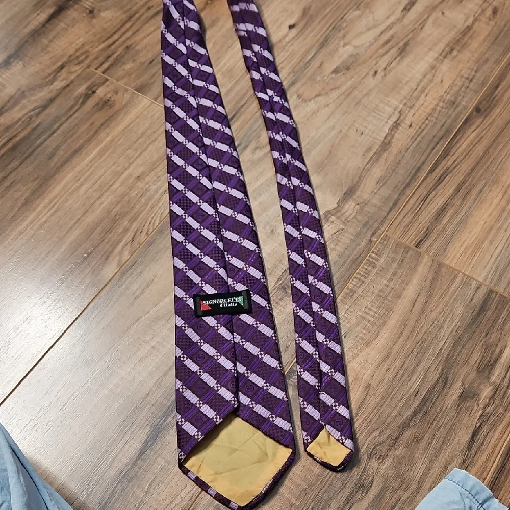 Signorcelli d'Italia Vintage Retro Purple Patterned Men's Tie